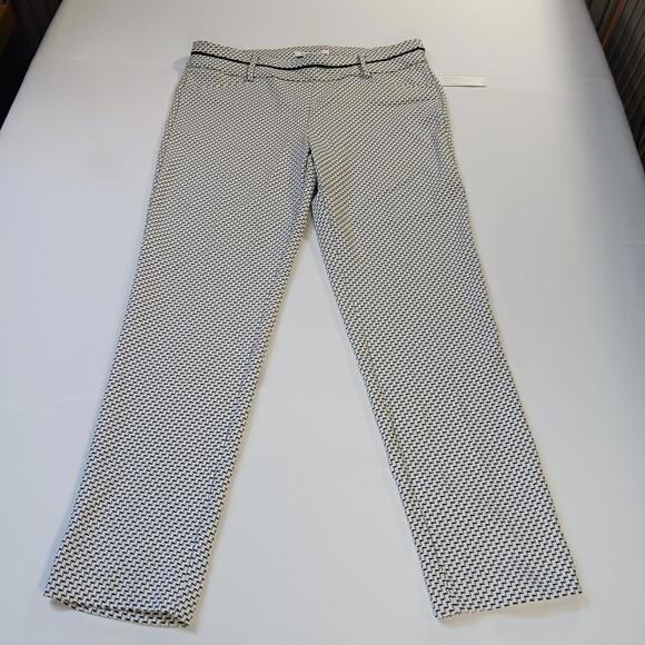 Zac & Rachel Women’s 12 White & Black Closed Pockets Pull-On Stretch Pants 34×29 - Picture 12 of 16